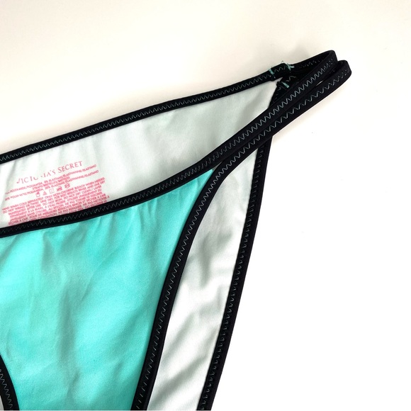 Victoria’s Secret Aqua Black Trim Bikini Bottoms - Picture 3 of 11